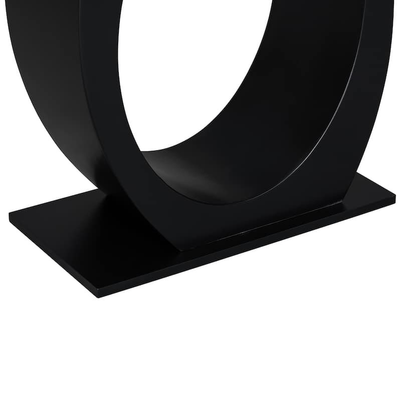 Console Table with Egg-Shaped Base