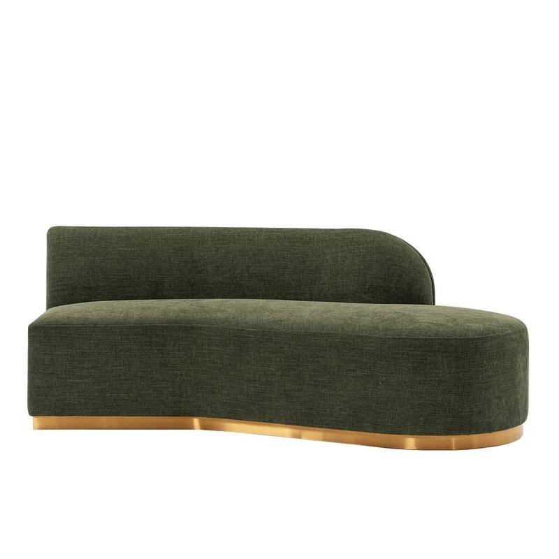 Manhattan Comfort Contemporary Daria Linen Sofa Sectional with Pillows