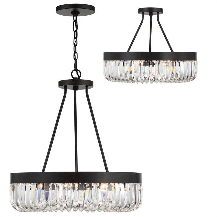 Alister 8 Light Charcoal Bronze Ceiling Mount - 23'' W x 25'' H - 23'' W x 25'' H