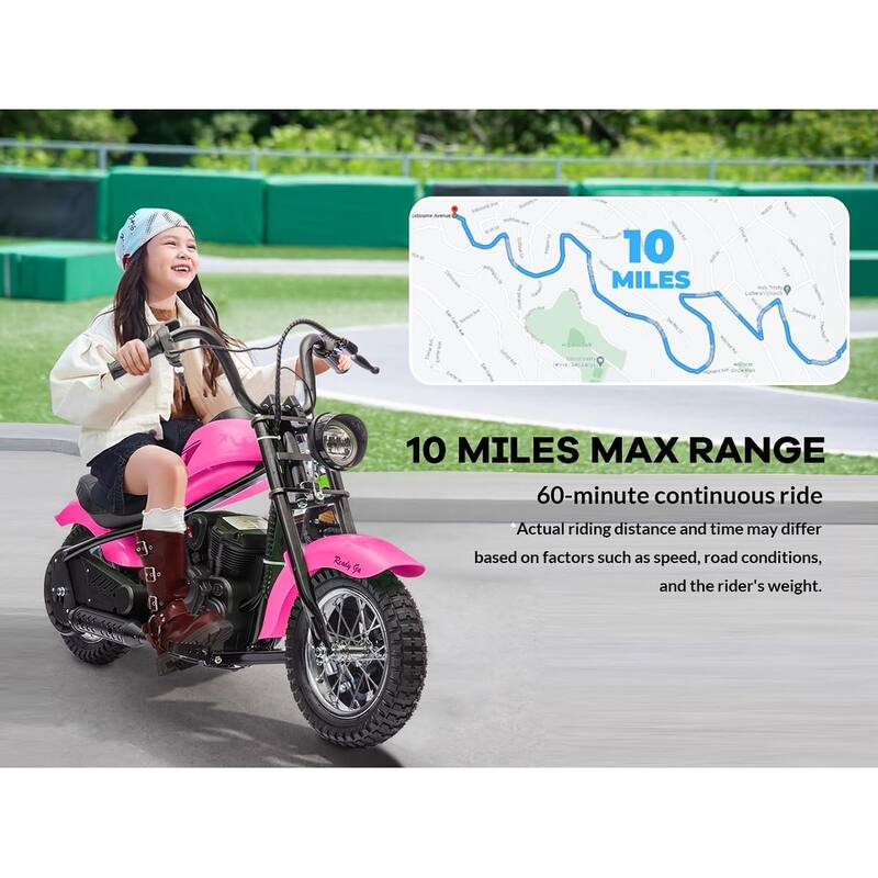 Electric Motorcycle for Kids, with Led Lights