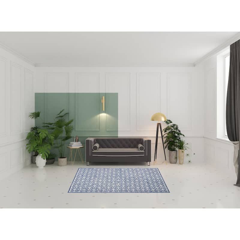 Hand Tufted Geometric Area Rug - 3'6"