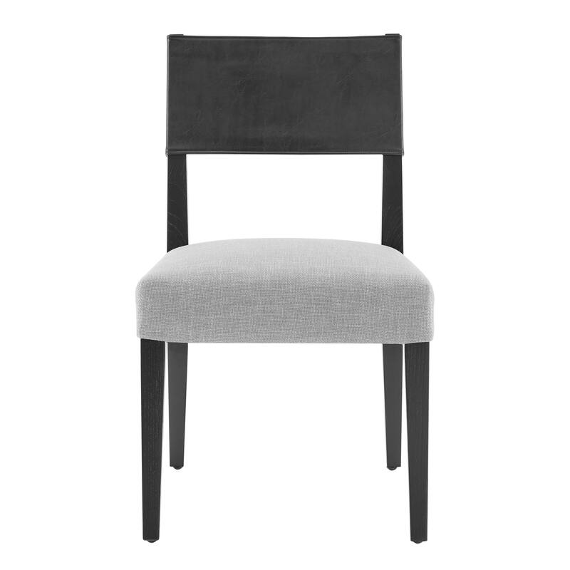 NPD Furniture Kylo Faux Leather/ Linen Dining Side Chair (Set of 2)