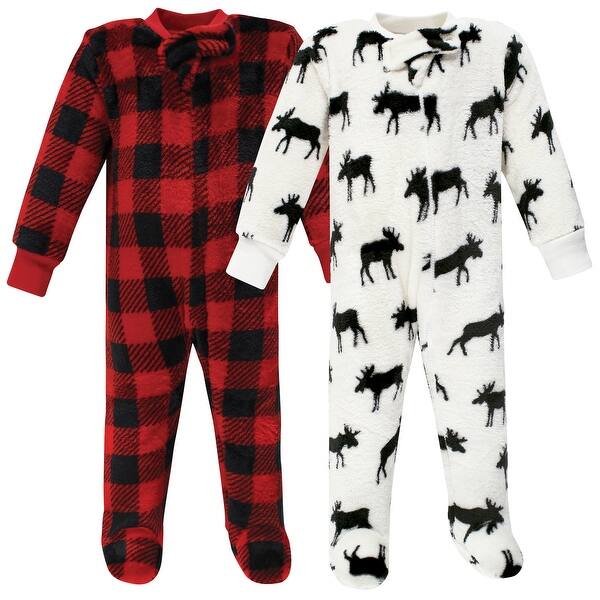 slide 1 of 1, Hudson Baby Infant Boy Plush Sleep and Play, Moose 0-3 Months - Moose