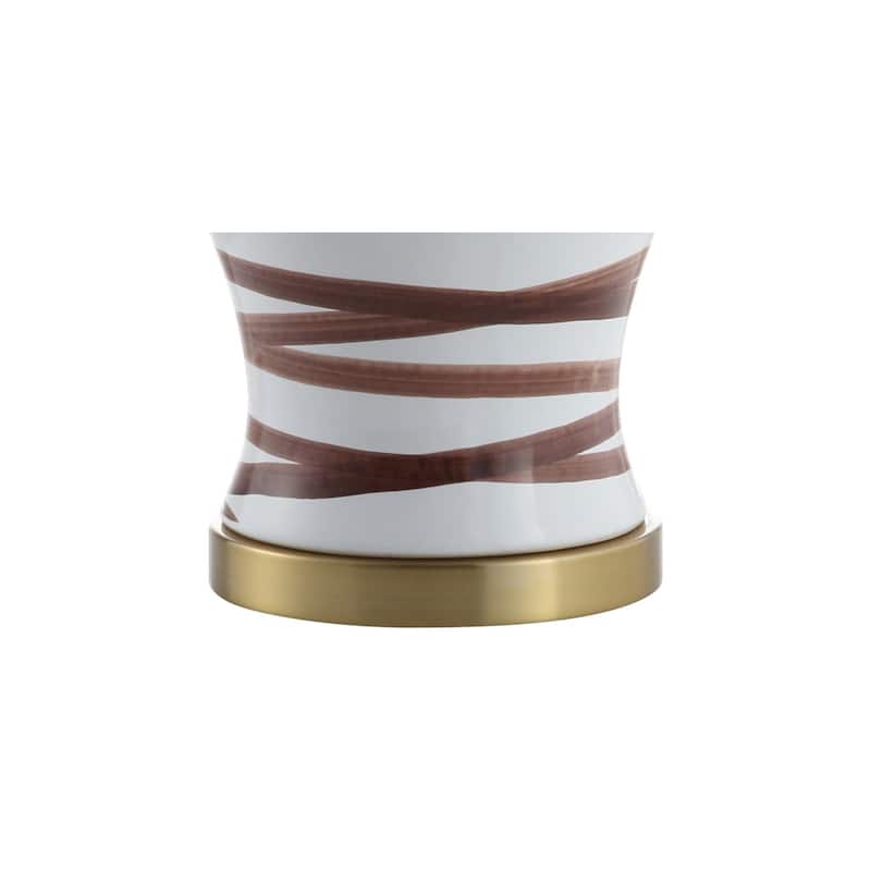 Dip 29" Ceramic LED Table Lamp, Blue/White by JONATHAN Y