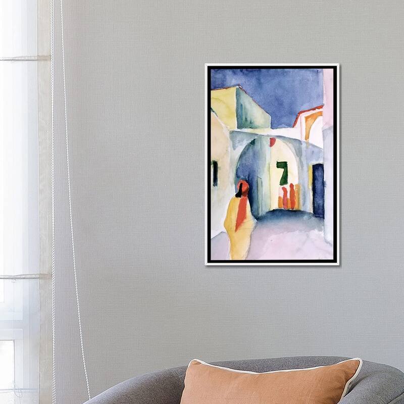 iCanvas "A Glance Down An Alley " by August Macke Framed