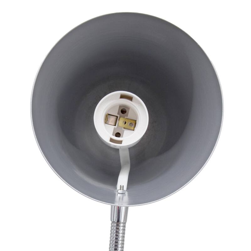 Gooseneck Desk Lamp with Adjustment Shade - 15.25" - Silver