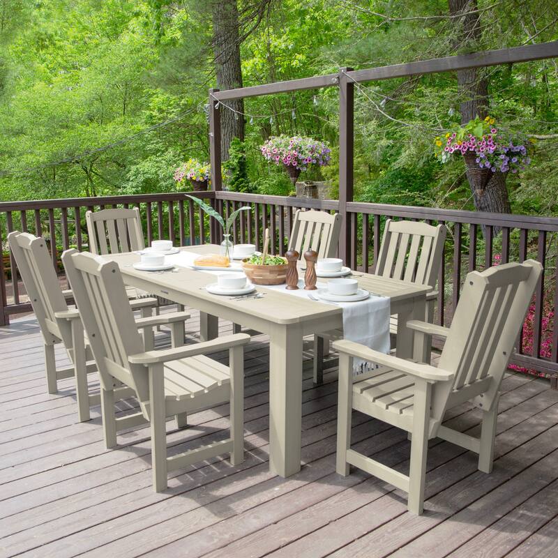 Lehigh 7-piece Outdoor Dining Set - 42" x 84" Table, Dining Height