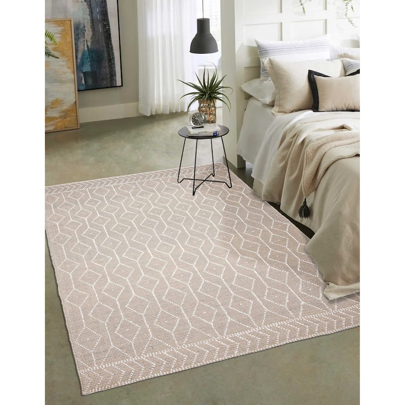 ECARPETGALLERY Braid weave Sienna Tan Wool Rug - 6'0 x 9'2