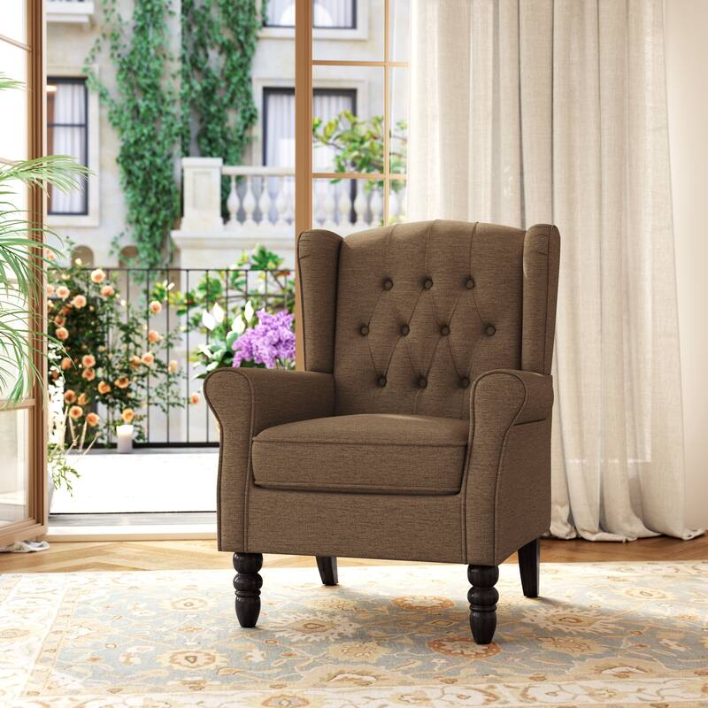 Modern Classic Button Tufted Accent Chair Upholstered Armchair