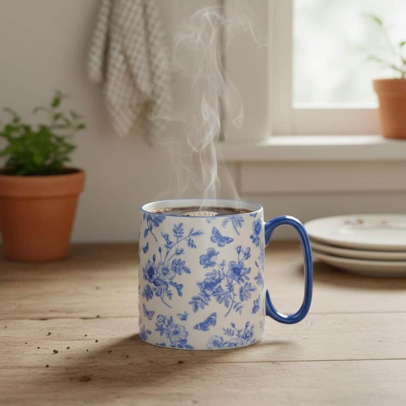 10 Strawberry Street Bella Flora Mugs, Set of 4