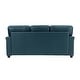 preview thumbnail 32 of 44, Rita Living Room 3-Seat Genuine Leather Sofa with Solid Wood Legs and Nailhead