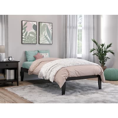 Twin Bed Espresso Finish - HomeStock Simple Modern Bedroom Furniture