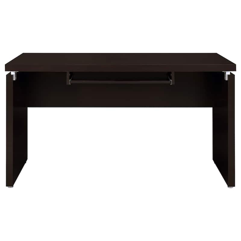 Niti 2 Piece Home Office L Desk with File Cabinet, Keyboard Tray Dark Brown