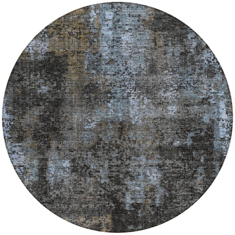 HomeRoots Abstract Transitional Rectangle Outdoor Rug