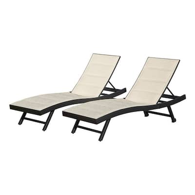 Domi Patio Chaise Lounge Set of 2, Outdoor Lounge Chairs, Aluminum Textilene Pool Lounger