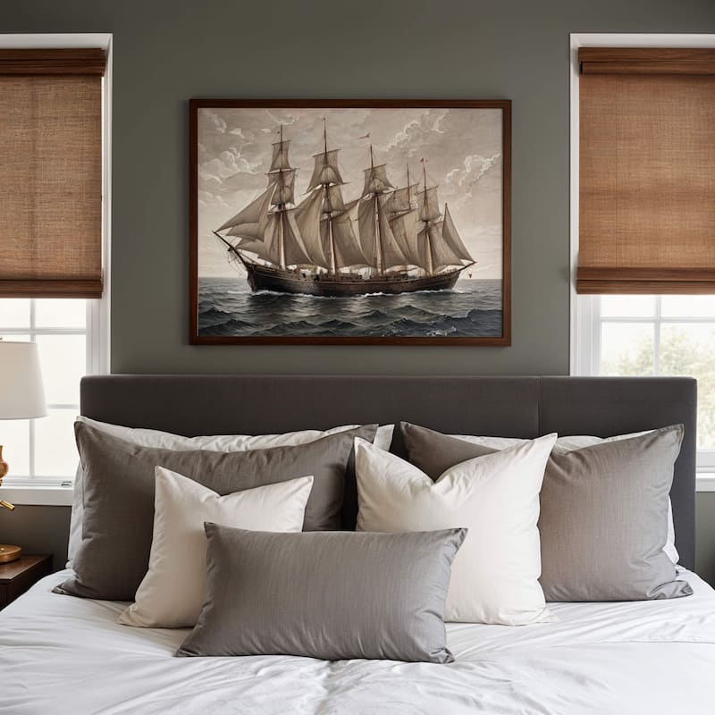 12x18 Mahogany Wood Picture Frame - UV Acrylic, Foam Board Backing, Hanging Hardware