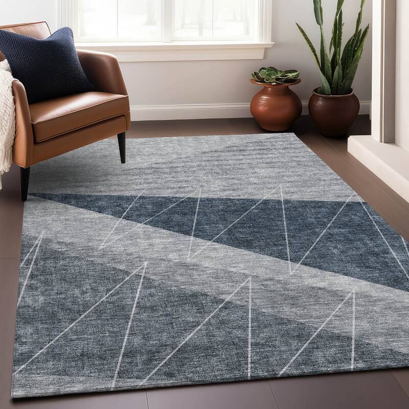 Premium Washable Super Soft Geo Abstract Mayfield Rug