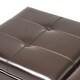 preview thumbnail 4 of 11, Merrill Chocolate Brown Leather Storage Ottoman by Christopher Knight Home