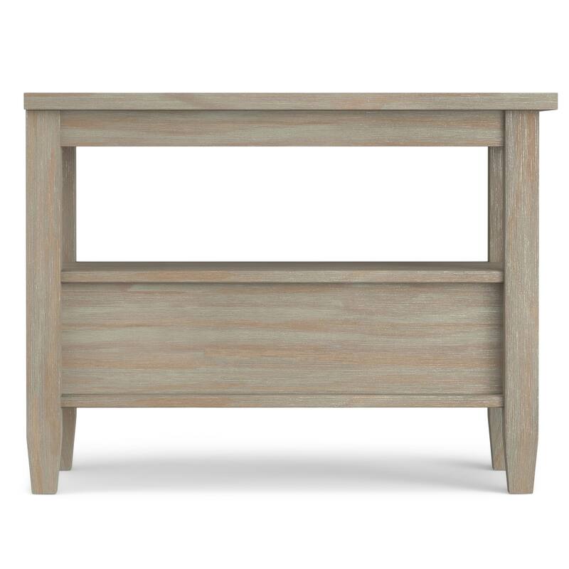 WYNDENHALL Norfolk SOLID WOOD 14 inch Wide Rectangle Transitional Narrow Side Table - 14 Inches wide