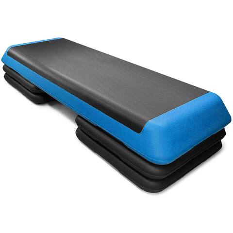 Costway Fitness Aerobic Step Cardio Adjust 4'' - 6'' - 8'' Exercise - 43.5''x16''x8.5''(L x W x H)