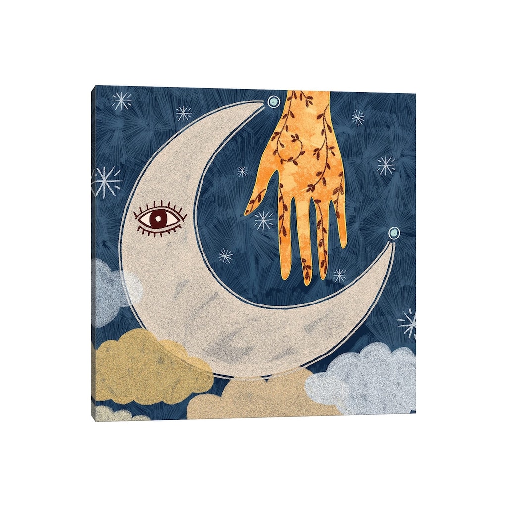 iCanvas "Vintage Moon" by Olivia Burki Canvas Print