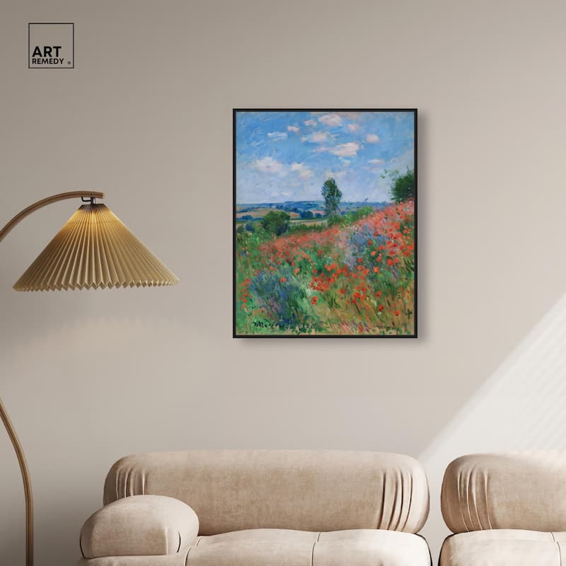 Blanket of Poppies II Canvas by Art Remedy