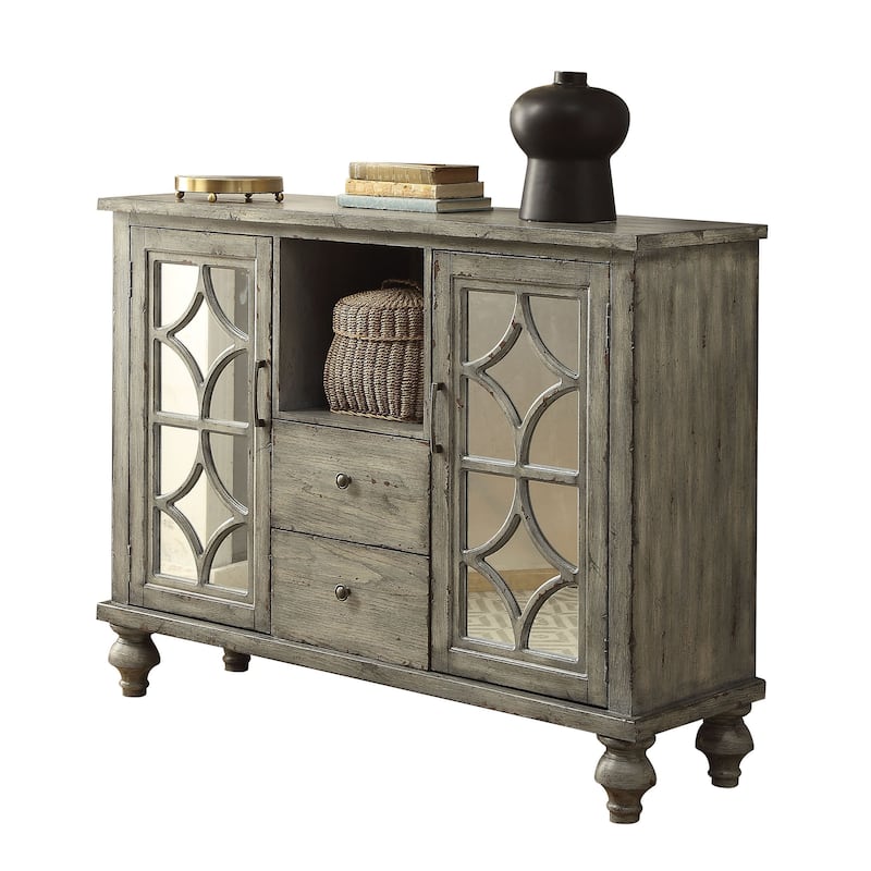 Rondeau Weathered Grey Console Table with 2-Door