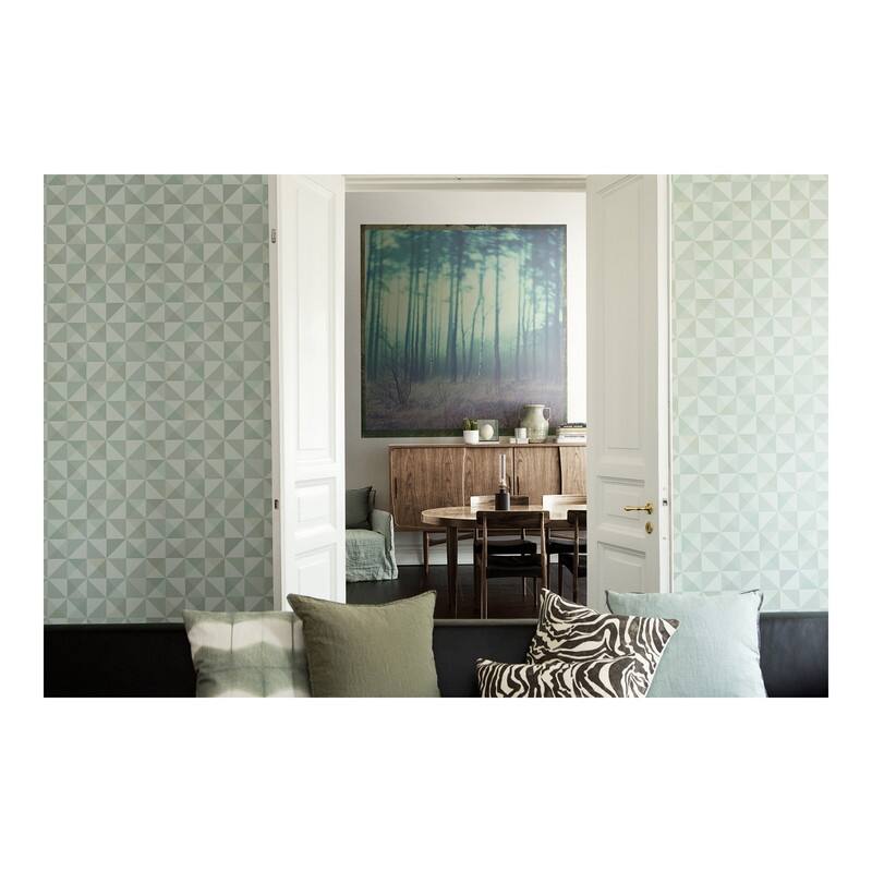 Eco Wallpaper Dabria Green Geometric Wallpaper - 20.9 x 396 x 0.025