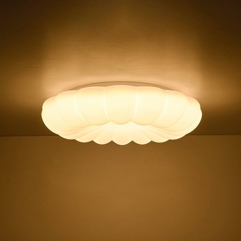 Blooming Peony Dimmable LED Flush-mount Nursery Ceiling Light - 18.9 in