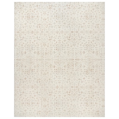 Gertmenian Sydney Light Toned Cream Ivory Moroccan Bohemian Soft Polyester Indoor Area Rug Collection