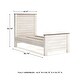 preview thumbnail 7 of 5, Signature Design By Ashley Willowton Vintage Casual White Wash Panel Bed - Whitewash - Width: 42.50"Depth: 81.75"Height: 53.75"