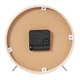 preview thumbnail 19 of 18, Light Brown Wood Woven Clock Chevron Patterned or White Frame with Silver Legs