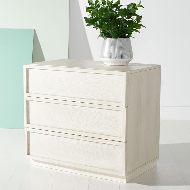SAFAVIEH Couture Damasa 3-Drawer Wood Chest - White