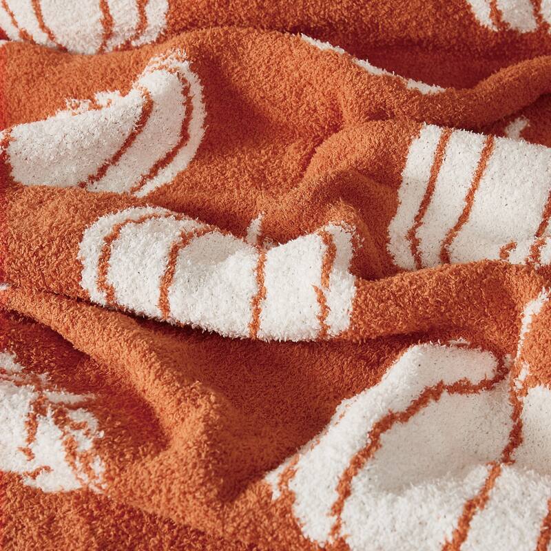 Truly Soft Cozy Pumpkins Reversible 50x70 Throw