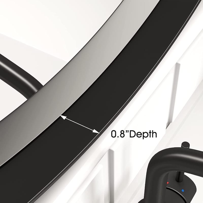 Round Black Frame Bathroom Vanity Mirror