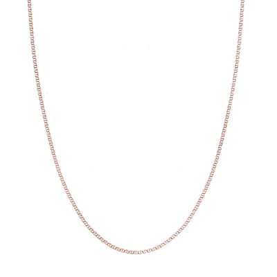 Curata 14k Rose Gold 2.2mm Flat Mariner Link Chain Necklace (Lobster)