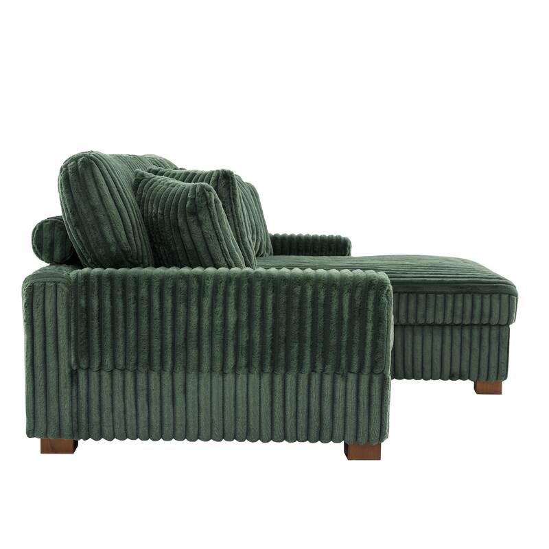 118.4"W Plush Modular Sectional Sofa with Pillows