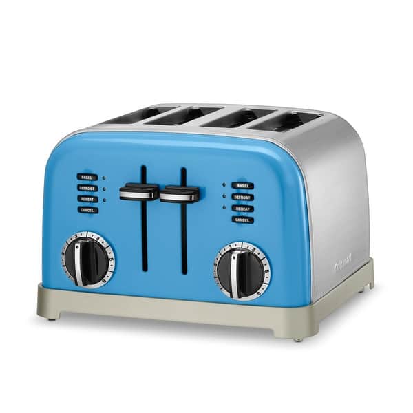 Toasters, Retro Style Stainless Steel & Glass Accent