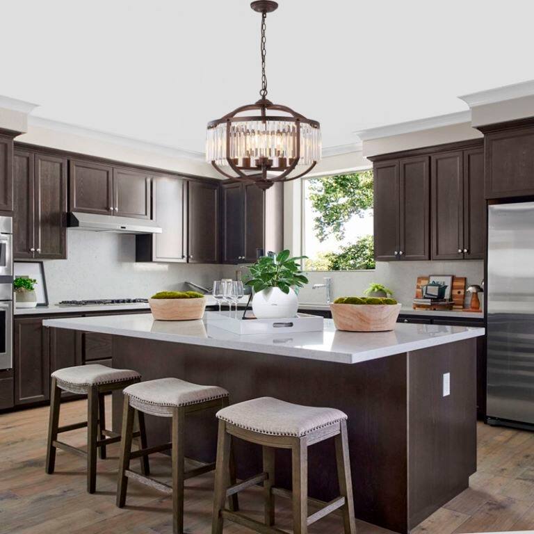 Luxyria 5 Light Crystal Chandelier Pendant Light - Oil Rubbed Bronze