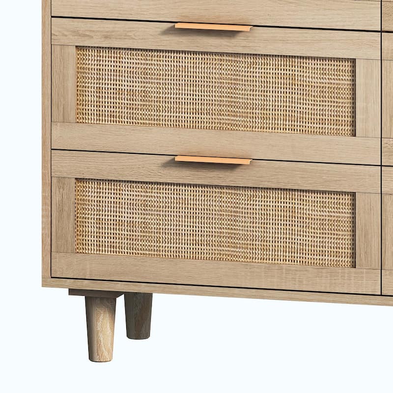 Simple 6 drawers Rattan dresser Rattan Drawer,Bedroom,Living Room