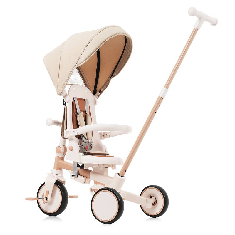 7 In 1 Baby Tricycle, Foldable Toddler Tricycle With Removable And Adjustable Parent Handle,For 12-72 Months