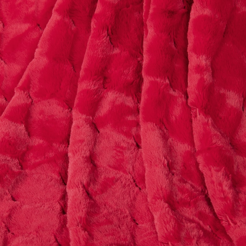 Christmas jacquard imitativerabbit fauxfur throw 50"x60"