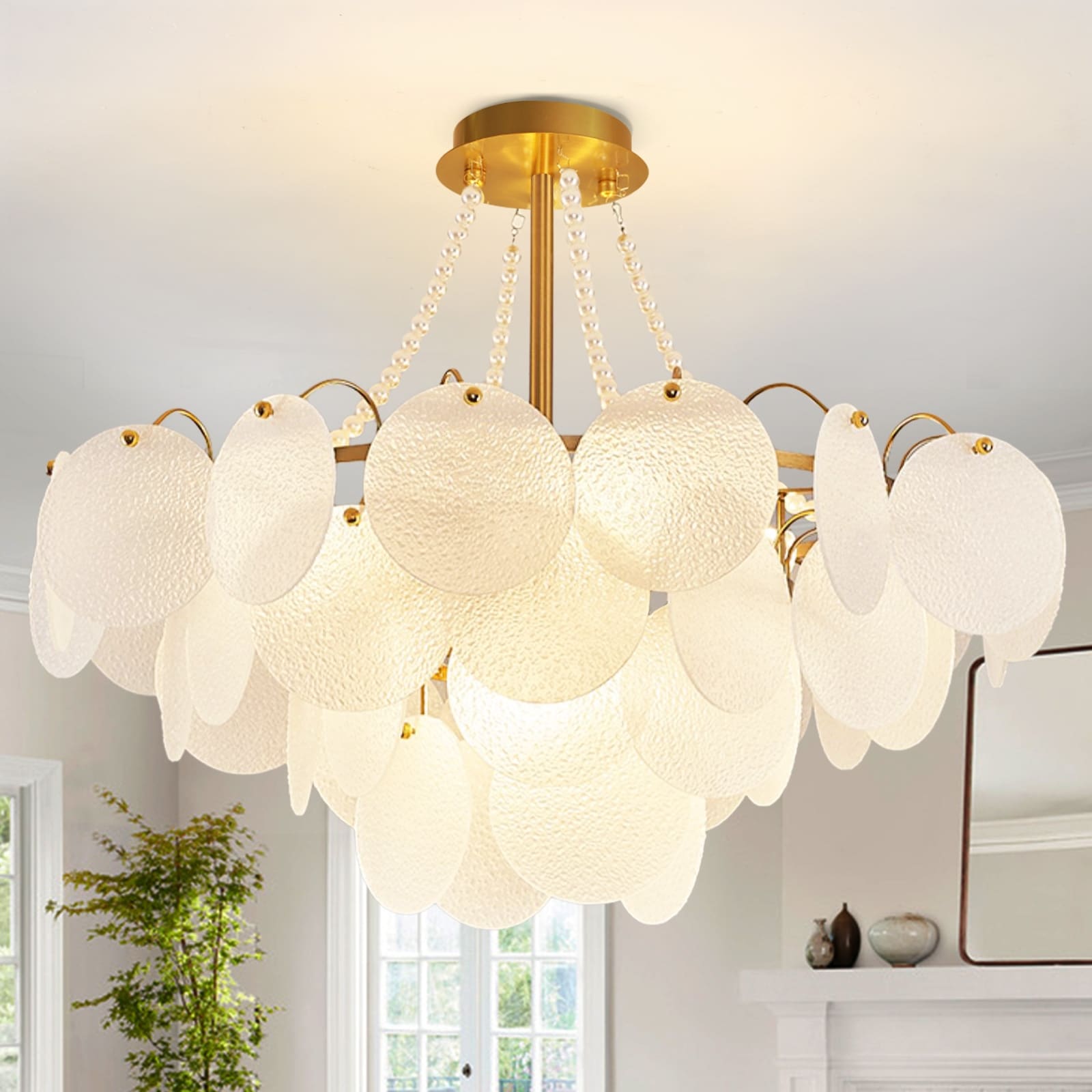 Crystal lampshade ceiling sale