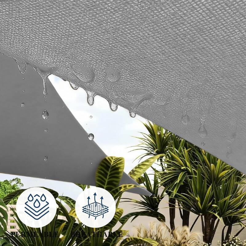 16'X16'X16' Triangle Sun Shade Sail Shade Cloth, Sunshade for Patio, Backyard, Deck, Garden, Sand