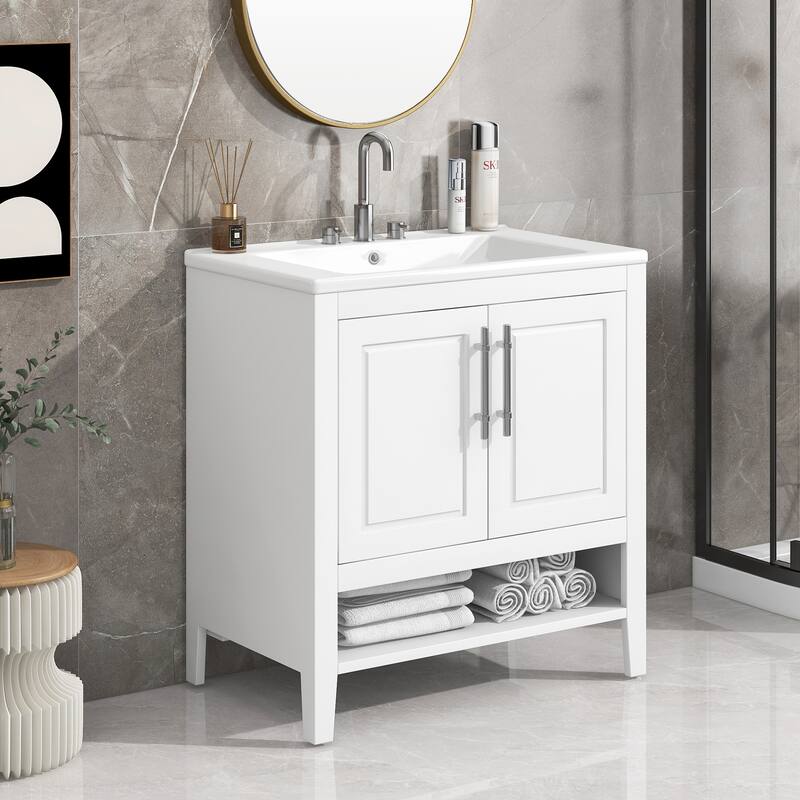 Bathroom Cabinet with Sink,Doors and Drawers