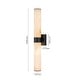 preview thumbnail 15 of 20, Dimmable LED Marble Linear Vanity Wall Lamp - Warm Light 23in