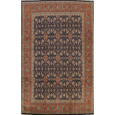 Vegetable Dye Paisley Bidjar Persian Area Rug Hand-knotted Wool Carpet - 8'0" x 10'4"