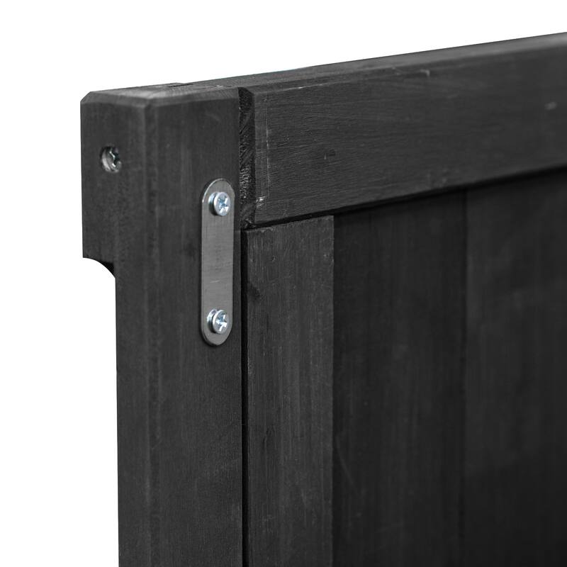 Outdoor Kitchen Island, Rolling Bar Cart & Storage Cabinet, Solid Wood Outdoor Grill Table with Stainless Steel Top