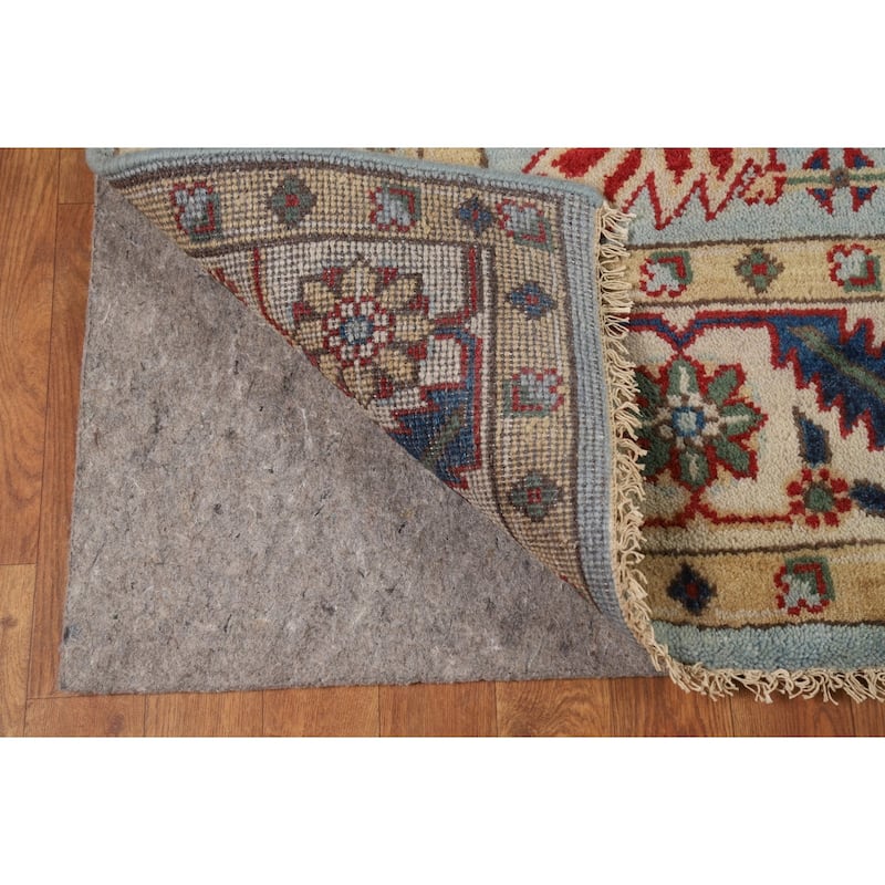 Light Blue Heriz Serapi Indian Area Rug Hand-Knotted Wool Carpet - 7'9" x 9'9"