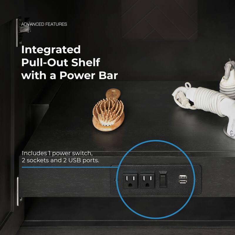 OVE Bailey Bathroom Vanity with Power Bar